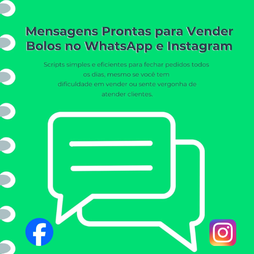 Bônus 03: Mensagens de Venda para copiar, colar e oferecer seus bolos hoje